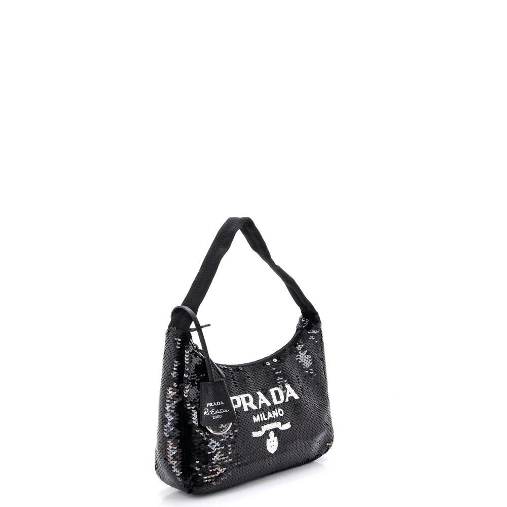 Prada Re-Edition Hobo Sequins Mini #222388P23B - Picture 2 of 6